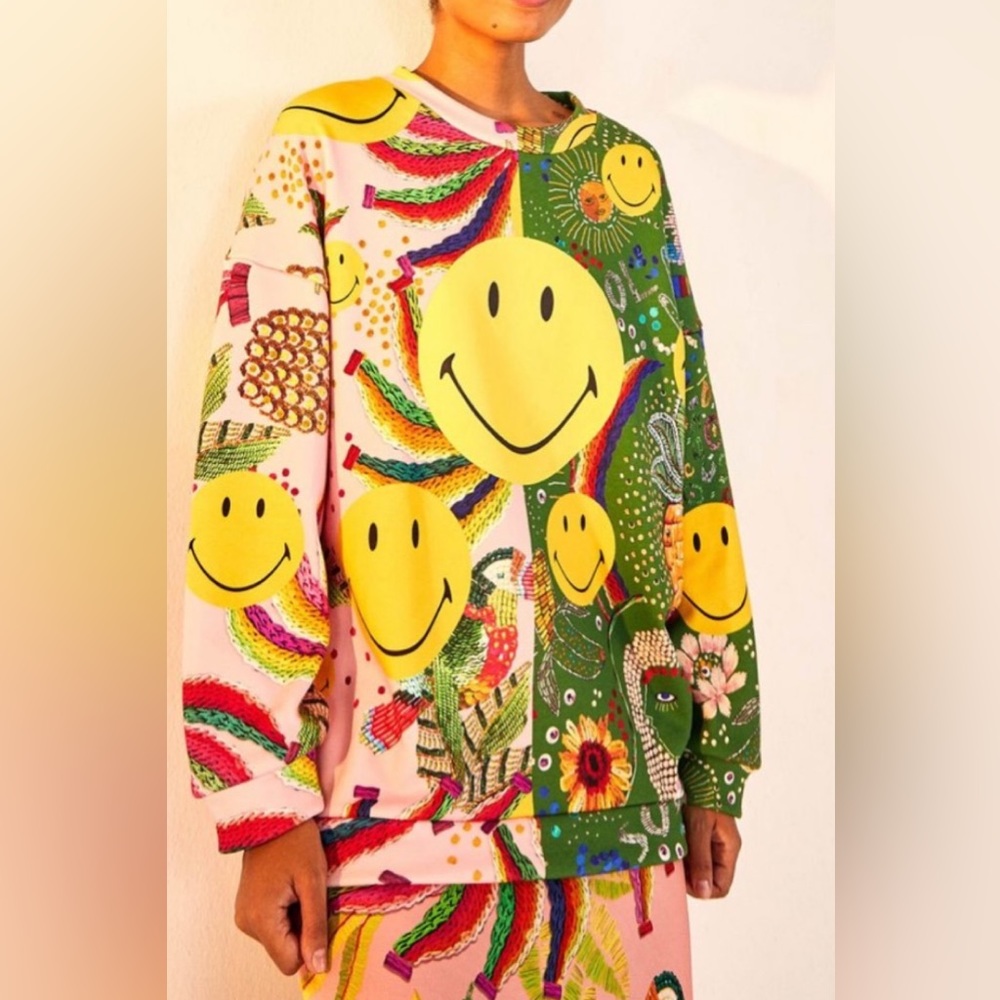 FARM Rio Multicolor Smiley Sweatshirt